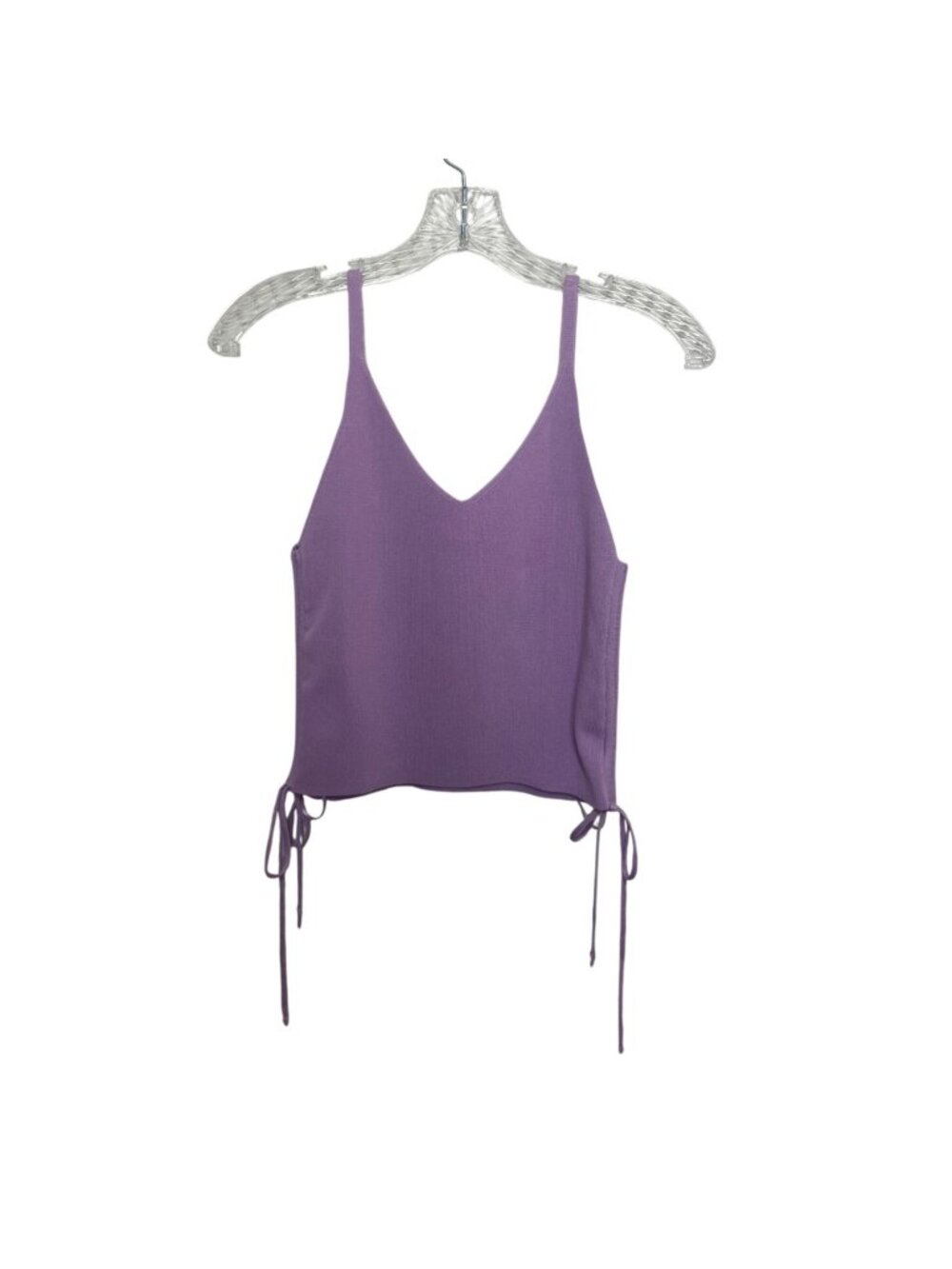 B Sydney Knit Cami Tank Top Small Purple New Adjustable Ties